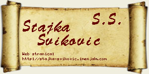 Stajka Šviković vizit kartica